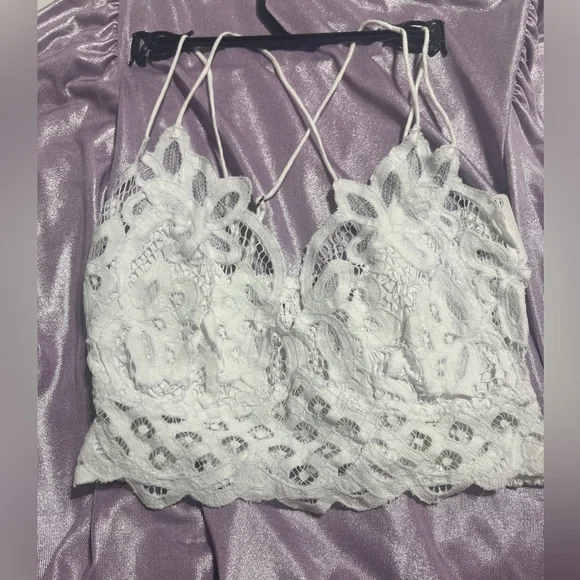 Free People White Lace Bralette - Picture 1 of 3